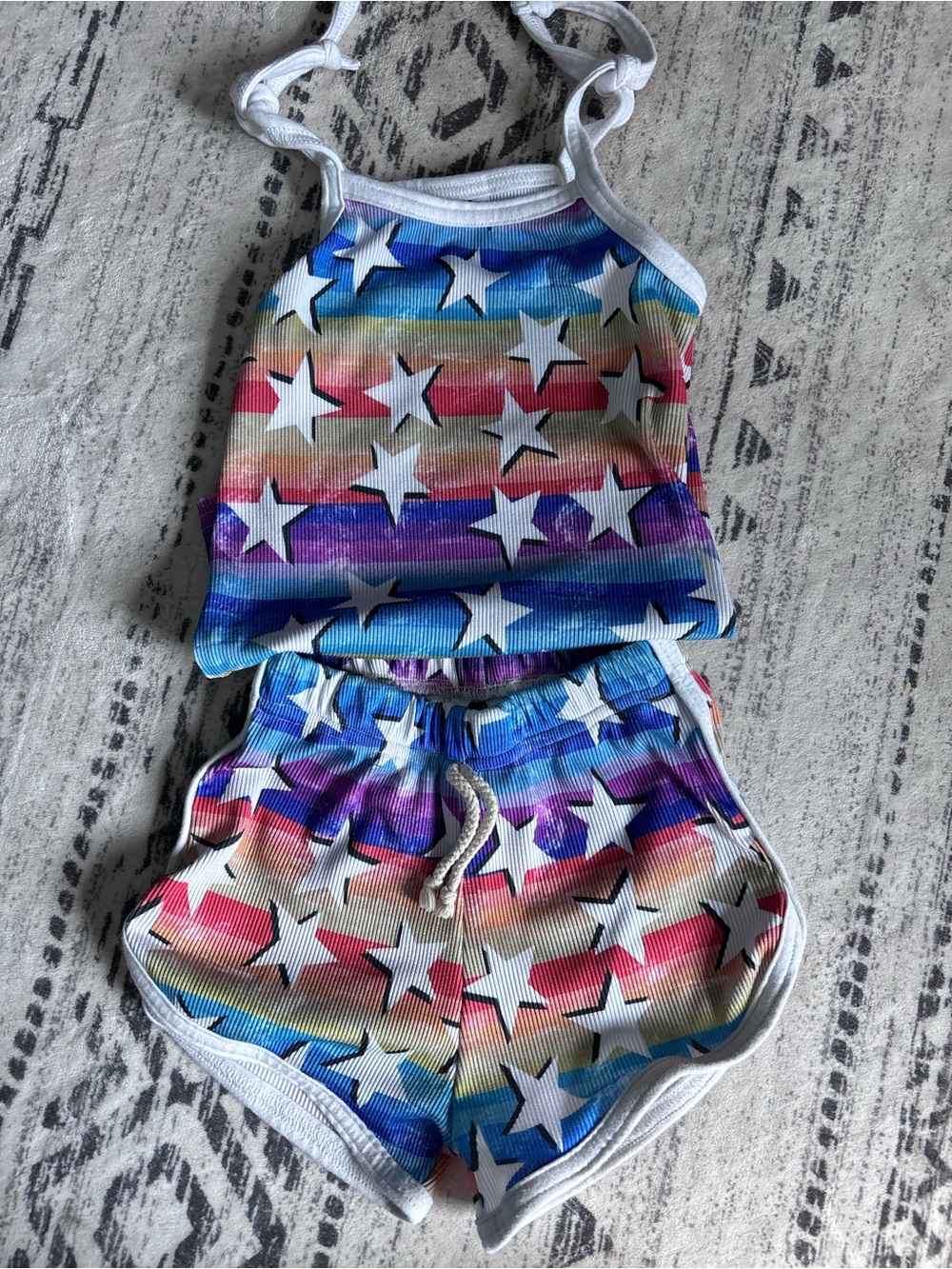 Honeydew Intimates Rainbow Star Tank & Shorts Set - White Stars - Picture 1 of 3
